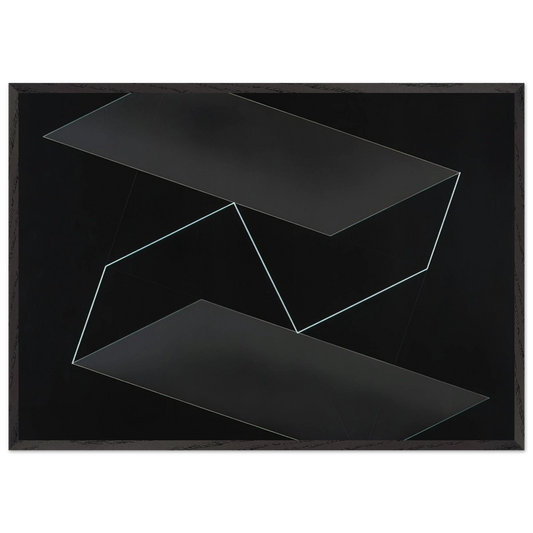 STRUCTURAL CONSTELLATION 1950 - Josef Albers 70x100 cm / 28x40 inches Framed Art Print – Black Wooden Frame
