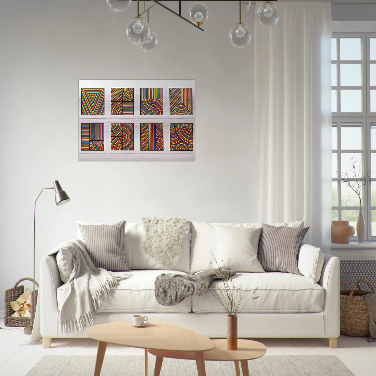 Color Bands Wadsworth Portfolio - Sol LeWitt Brushed Aluminum Print - 70x100 cm / 28x40 inches | Sol LeWitt Aluminum Print | Sol LeWitt Prints