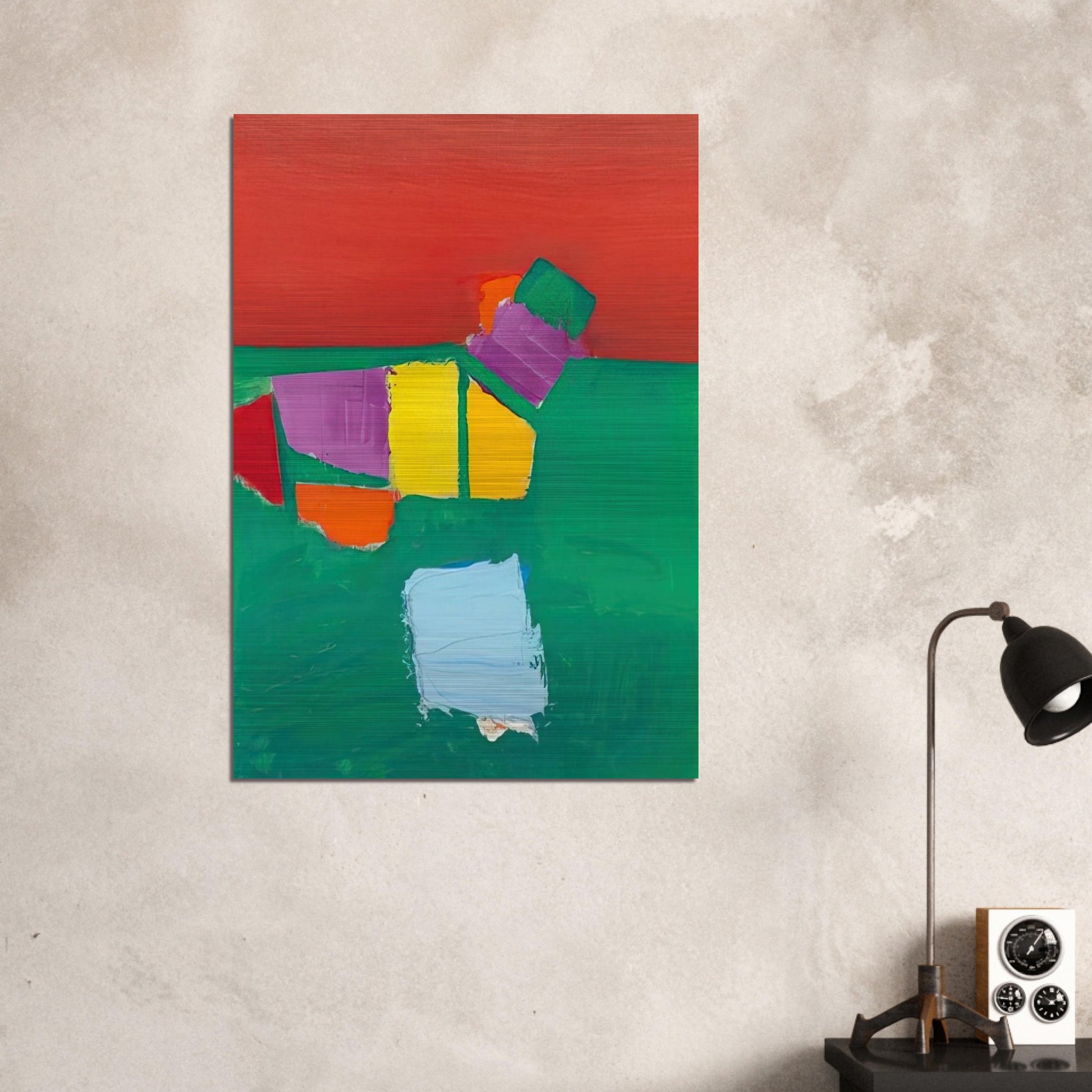 Les Martigues Composition - 1954 - Nicolas de Stael Brushed Aluminum Print - 70x100 cm / 28x40 inches | Nicolas de Stael Aluminum Print | Nicolas de Stael Prints
