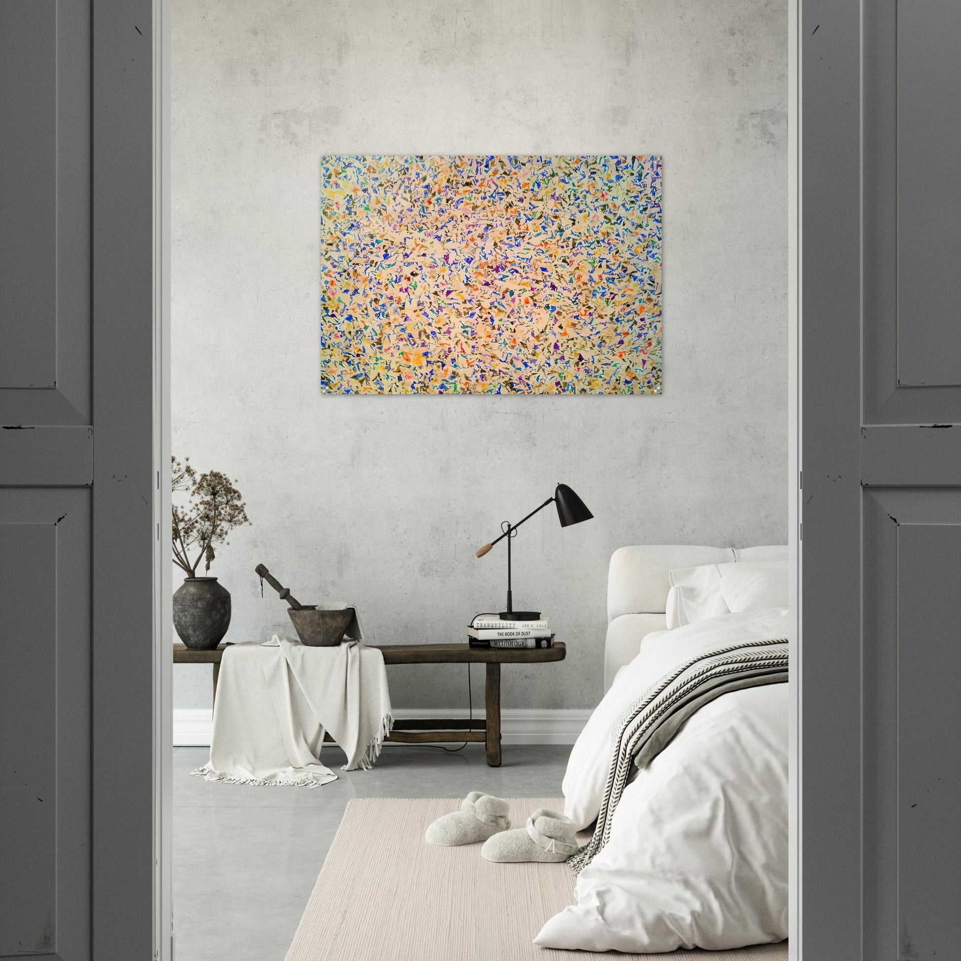 Untitled Suite 'Blancs' - 1973 - Simon Hantai Acrylic Print - 70x100 cm / 28x40″ inches
