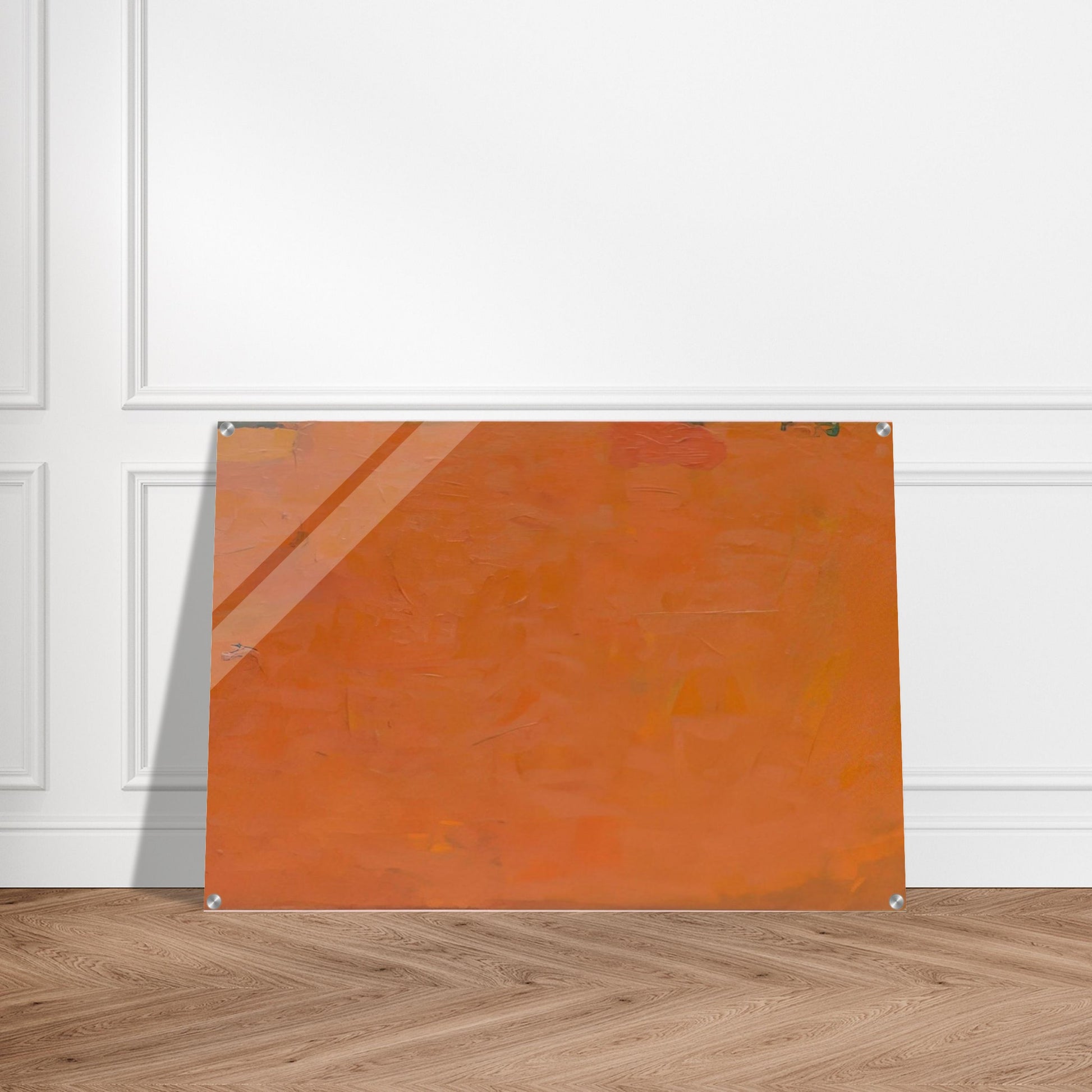 Untitled Orange Painting - Robert Ryman Acrylic Print - 70x100 cm / 28x40″ inches | Robert Ryman Wall Art | Robert Ryman Prints