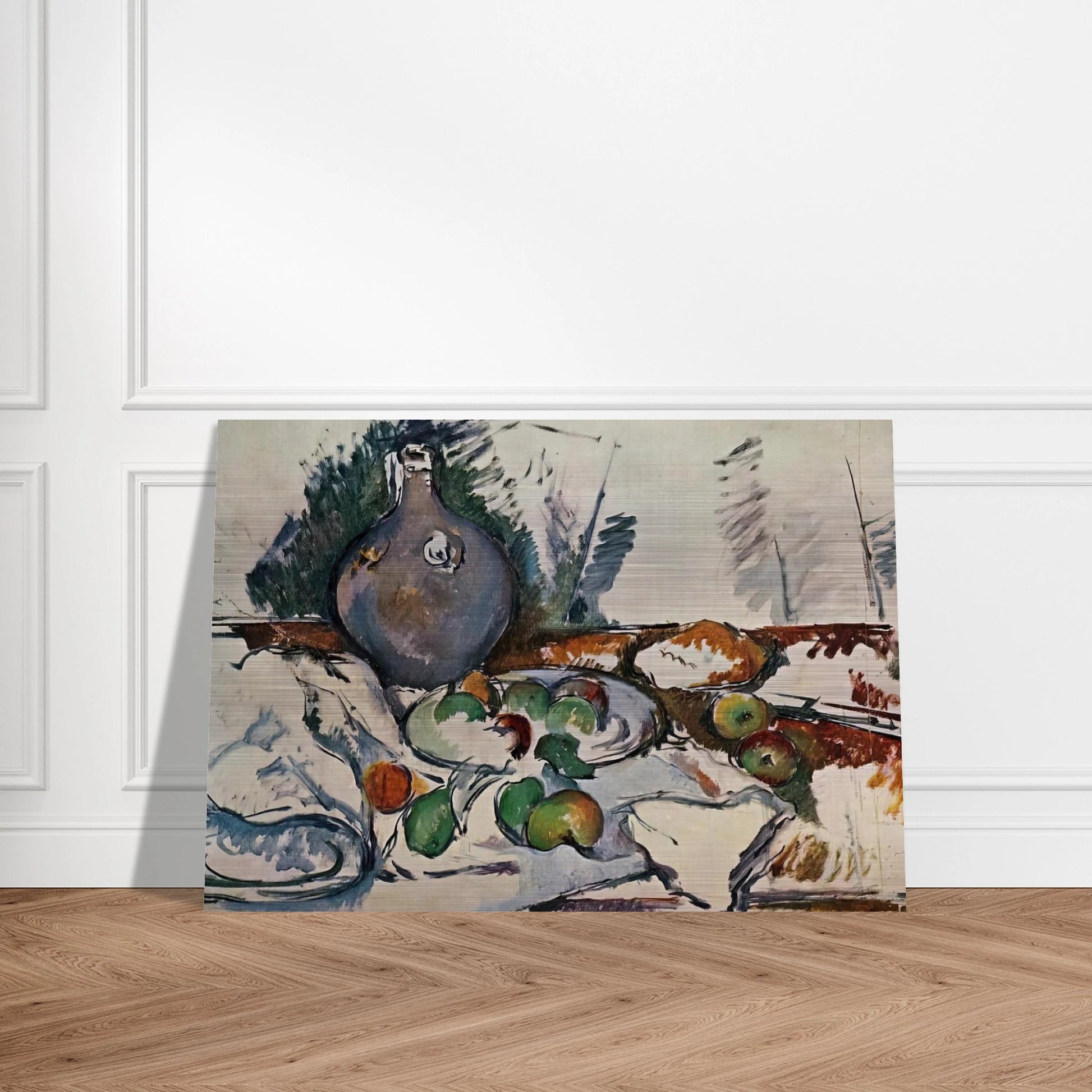 Still Life with Water Jug - Paul Cézanne Brushed Aluminum Print - 70x100 cm / 28x40 inches | Paul Cézanne Aluminum Print | Paul Cézanne Prints