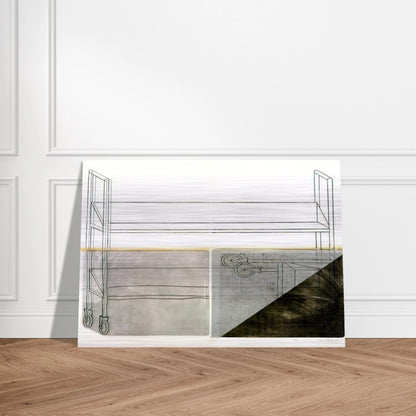 Large Trolley - 1972 - Dieter Roth Brushed Aluminum Print - 70x100 cm / 28x40 inches | Dieter Roth Aluminum Print | Dieter Roth Prints