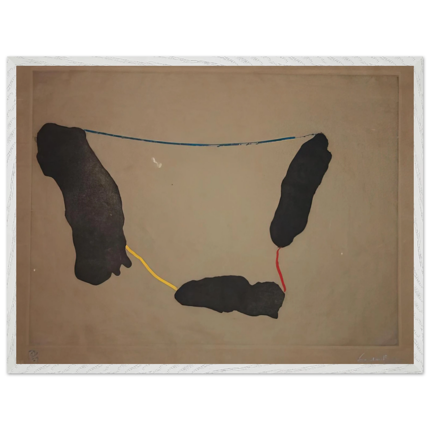 Helen Frankenthaler - Connected By Joy - 1973 Wall art - 45x60 cm / 18x24 inches - Premium Wooden Framed Poster With Fine Art Paper-canvas - Wood frame