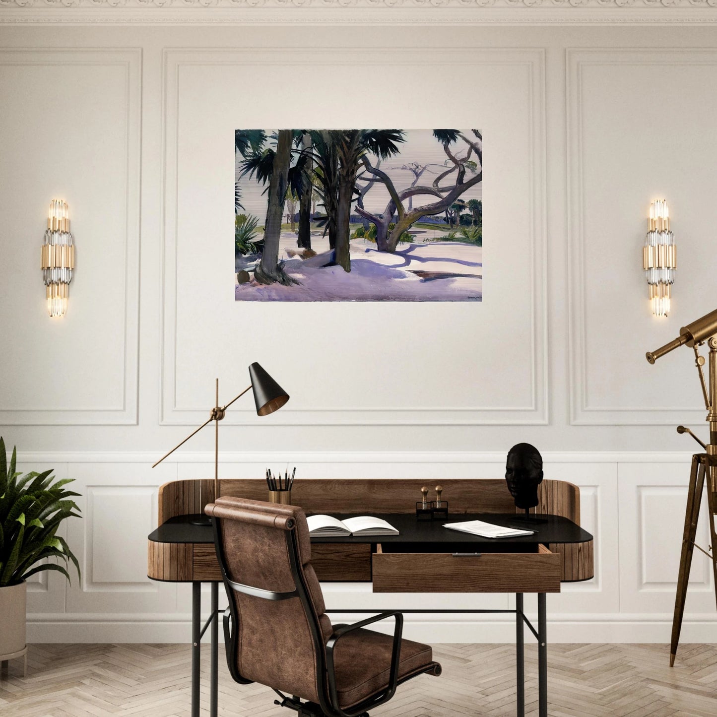 Folly Beach, Charleston, South Carolina - Edward Hopper Brushed Aluminum Print - 70x100 cm / 28x40 inches | Edward Hopper Aluminum Print | Edward Hopper Prints