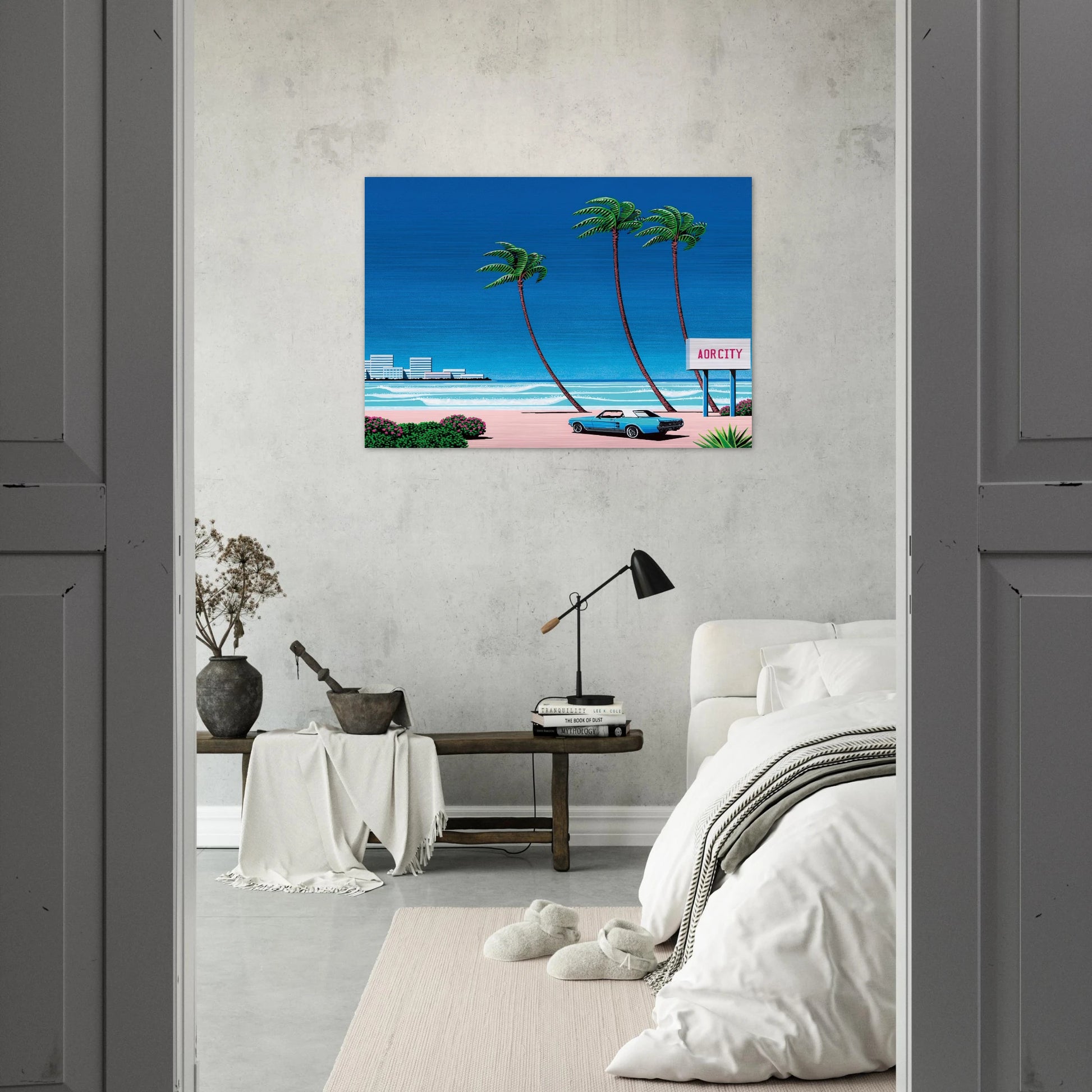 Light Mellow Sealine - Hiroshi Nagai Brushed Aluminum Print - 70x100 cm / 28x40 inches | Hiroshi Nagai Aluminum Print | Hiroshi Nagai Prints