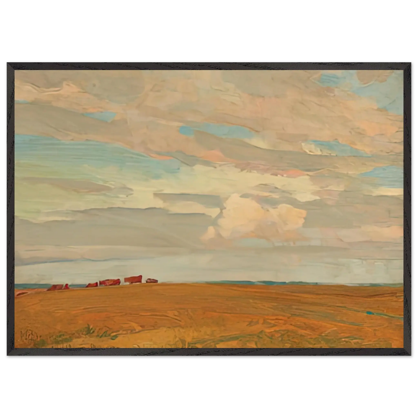 Maynard Dixon - PRAIRIE SAND HILL CAMP MAY 1921 1921 Wall art - 21x29.7 cm / 8x12" - Premium Wooden Framed Poster With Fine Art Paper - Wood frame