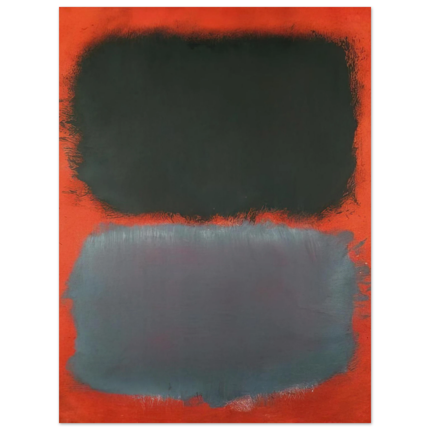 Mark Rothko - Untitled Gray, Gray on Red - 1968 Wall Art - 21x29.7 cm / 8x12" - Fine Art Poster - -