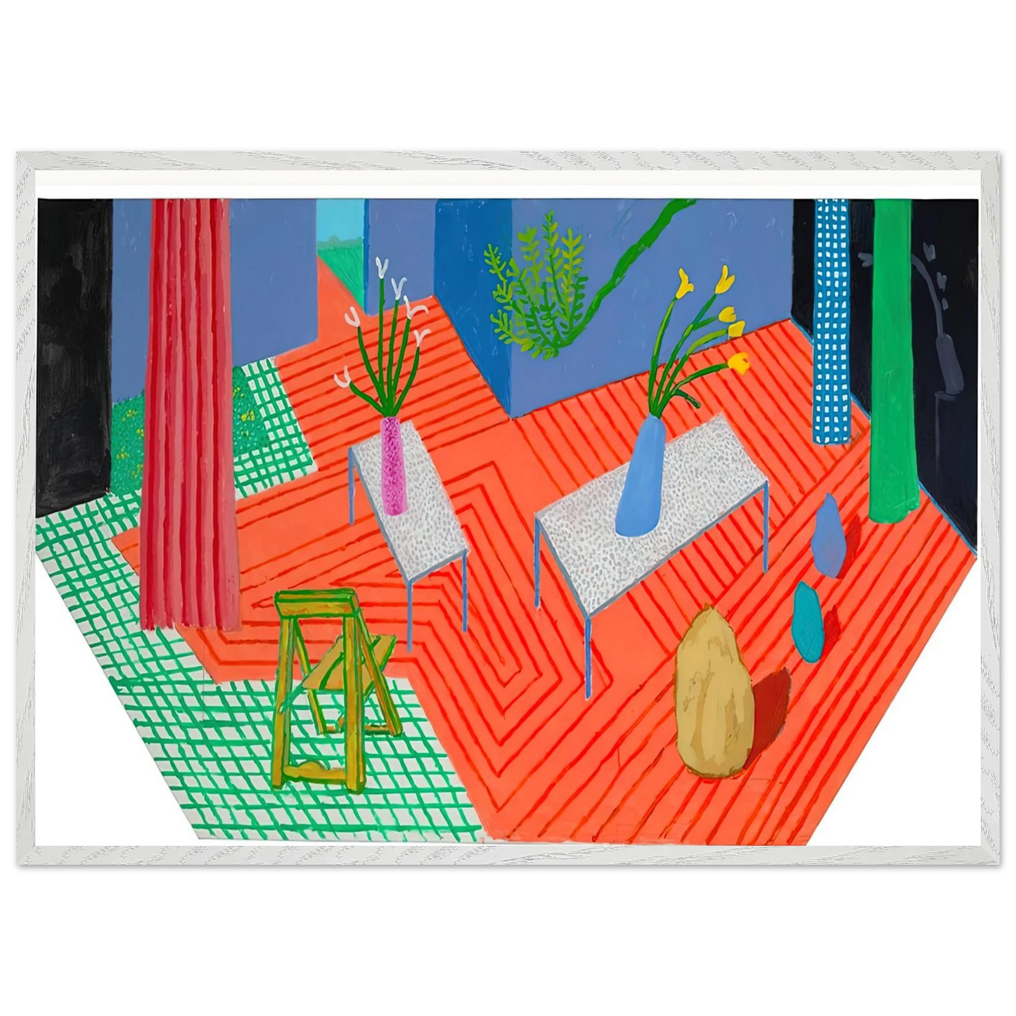 David Hockney - David Hockney Wall art - A3 (29.7 x 42  cm) - Premium Wooden Framed Poster With Fine Art Paper-canvas - Black frame