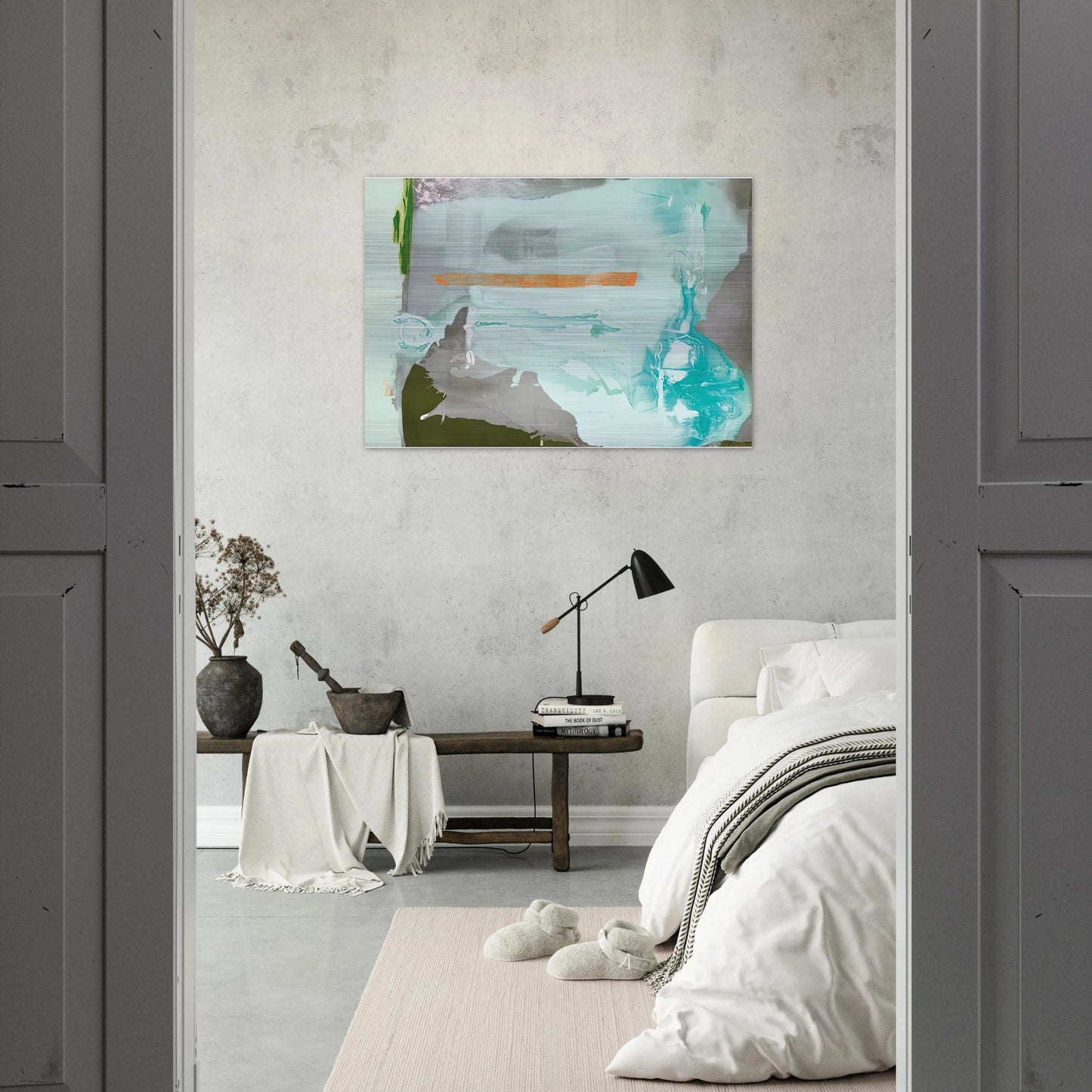 Poseidon, 1990- - Helen Frankenthaler Brushed Aluminum Print - 70x100 cm / 28x40 inches | Helen Frankenthaler Aluminum Print | Helen Frankenthaler Prints