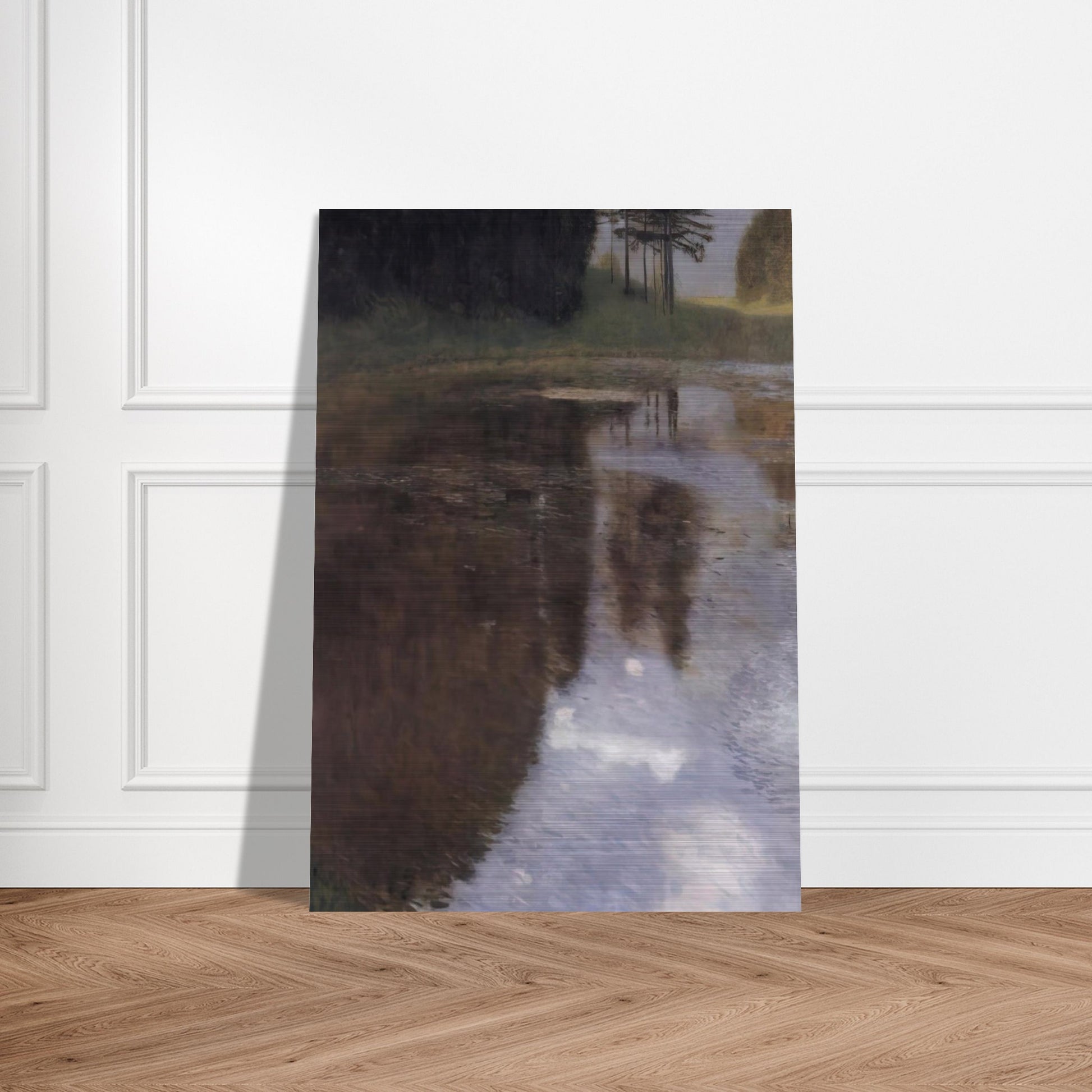 QUIET POND IN THE PARK OF APPEAL - Gustav Klimt Brushed Aluminum Print - 70x100 cm / 28x40 inches | Gustav Klimt Aluminum Print | Gustav Klimt Prints