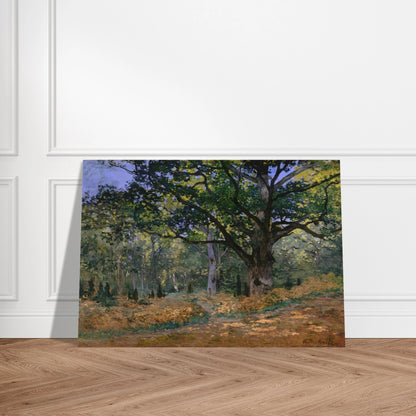 The Bodmer Oak, Fontainebleau - claude monet Brushed Aluminum Print - 70x100 cm / 28x40 inches | claude monet Aluminum Print | claude monet Prints