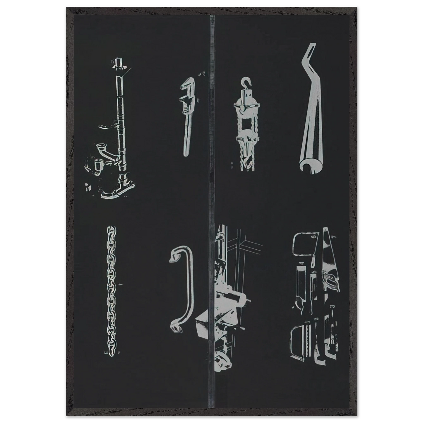 TOOL BOX 1 1966 - Jim Dine 70x100 cm / 28x40 inches Framed Art Print – Black Wooden Frame