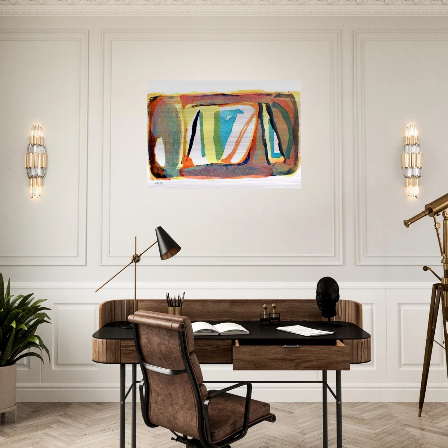 Etendue - 1974 - Bram van Velde Brushed Aluminum Print - 70x100 cm / 28x40 inches | Bram van Velde Aluminum Print | Bram van Velde Prints