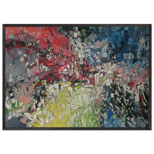 Horizons ouverts - Jean-Paul Riopelle 70x100 cm / 28x40 inches Framed Art Print – Black Wooden Frame