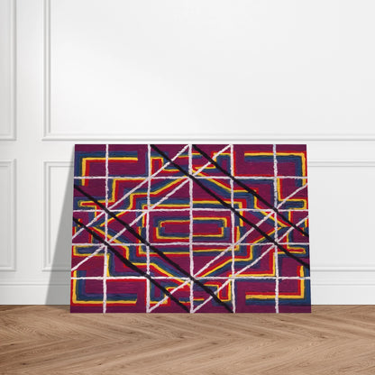 Spanish Door Design Purple - 1959 - Alfred Jensen Brushed Aluminum Print - 70x100 cm / 28x40 inches | Alfred Jensen Aluminum Print | Alfred Jensen Prints
