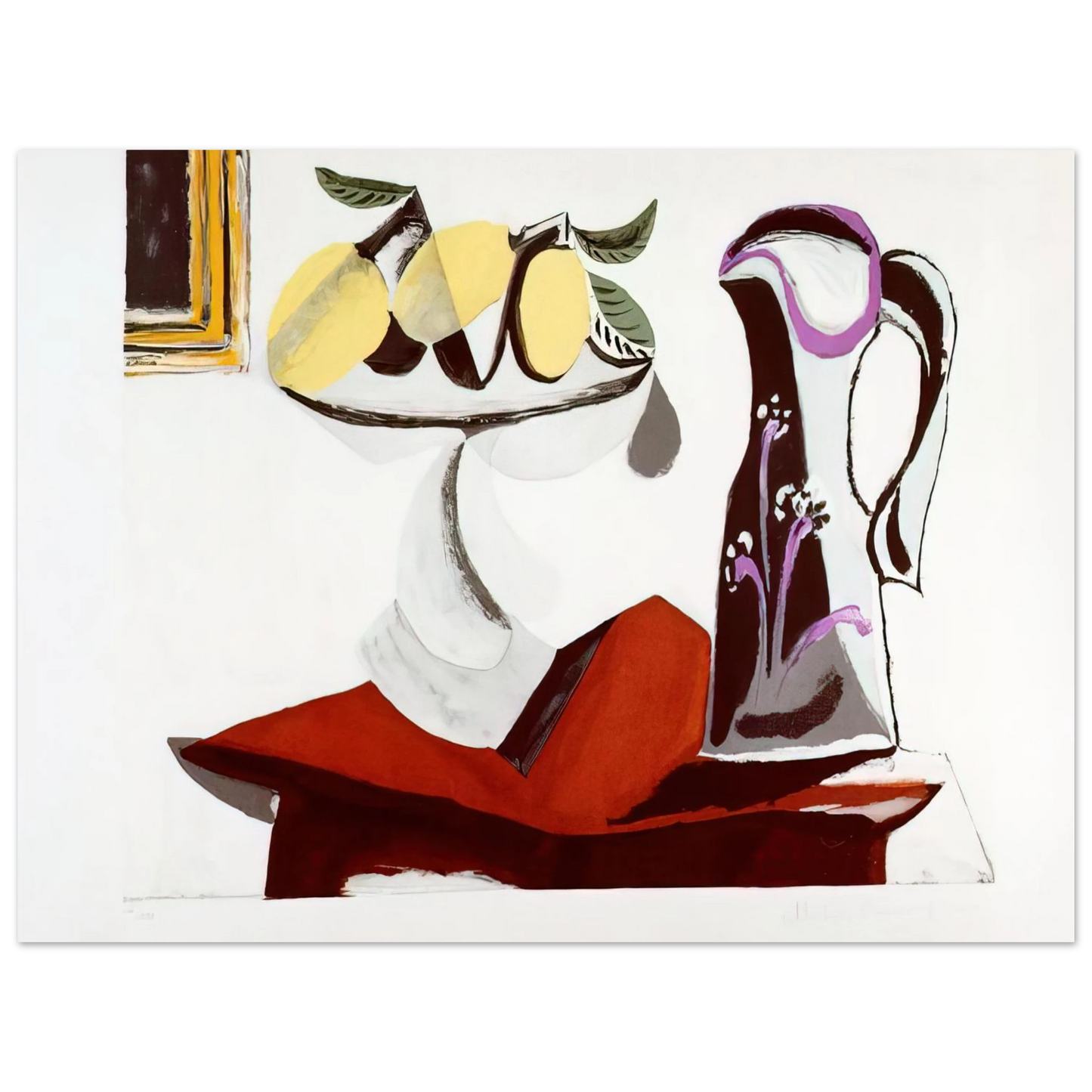 Pablo Picasso - Still life with lemon and jug  75x100 cm / 30x40inches Fine Art Poster