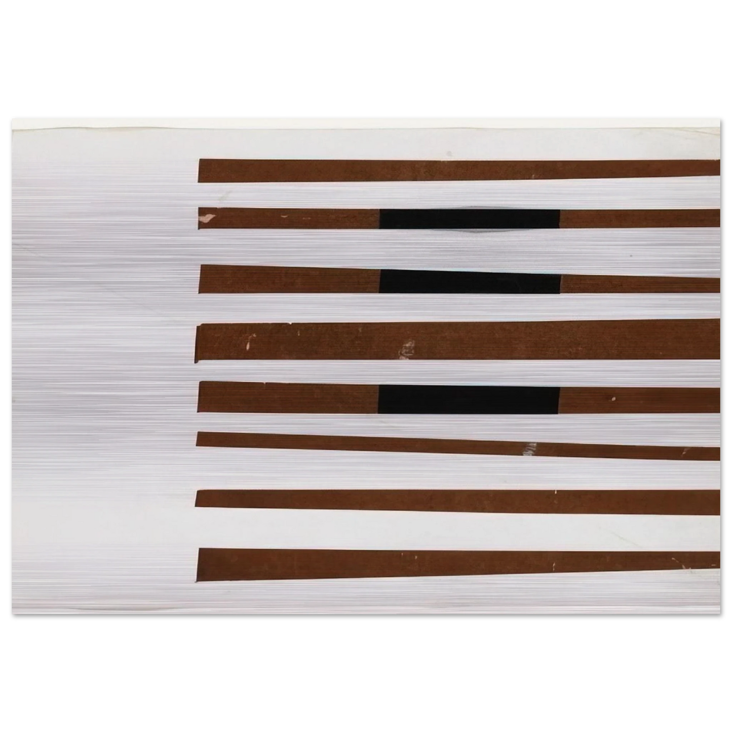 Black, Brown, White - Ellsworth Kelly Brushed Aluminum Print - 70x100 cm / 28x40 inches | Ellsworth Kelly Aluminum Print | Ellsworth Kelly Prints