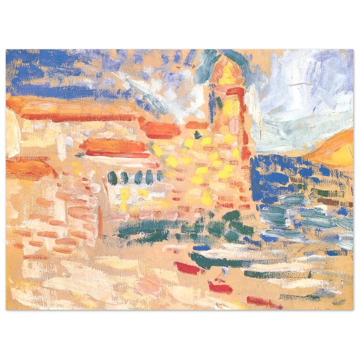 Henri Matisse - VIEW OF COLLIOURE WITH CHURCH 1905  75x100 cm / 30x40inches Fine Art Poster