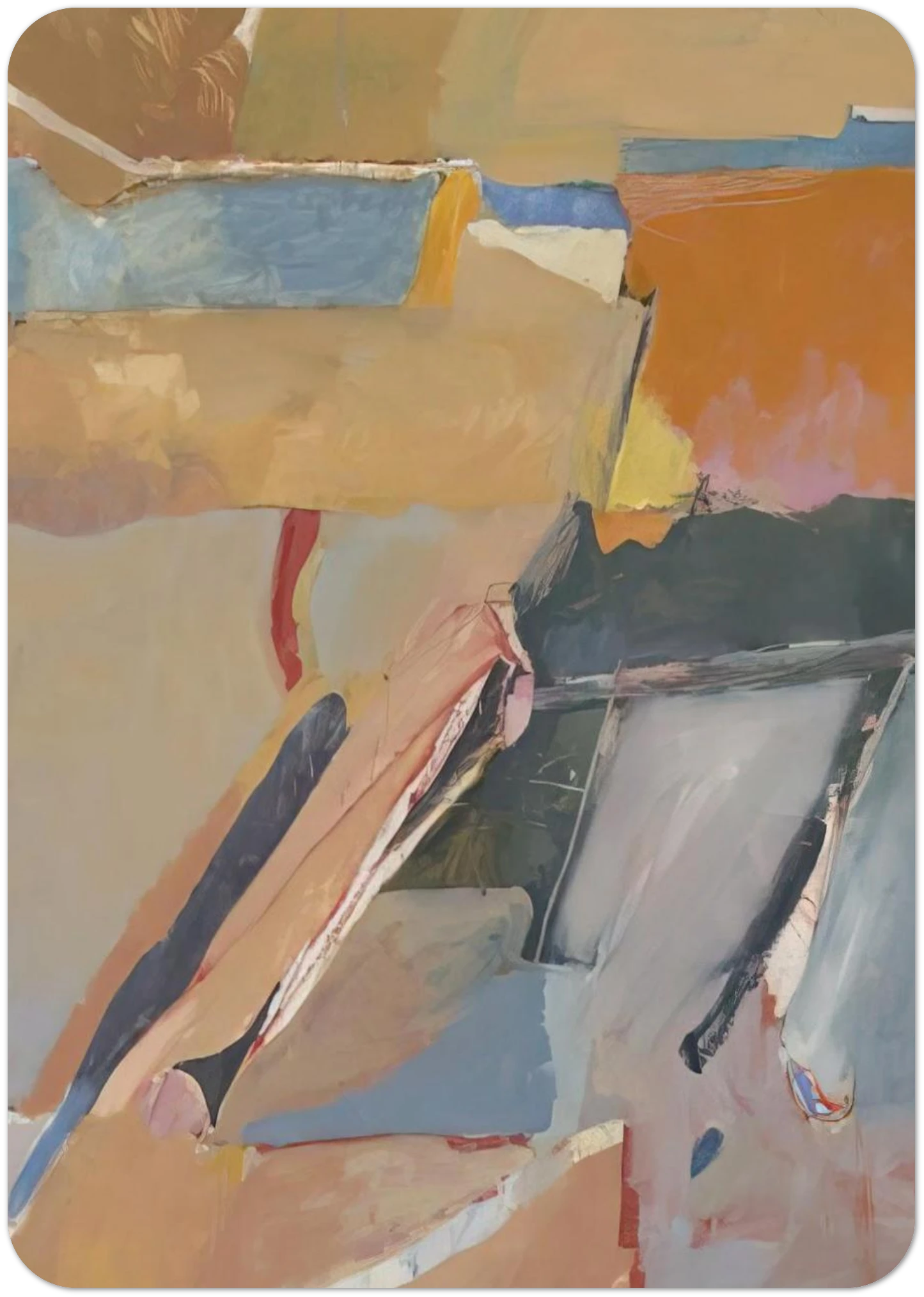 Berkeley #8 By Richard Diebenkorn Pack of 10 Post Cards | Richard Diebenkorn Post Cards | A6 (10.5 x 14.8 cm) - 4.1 x 5.8 inches