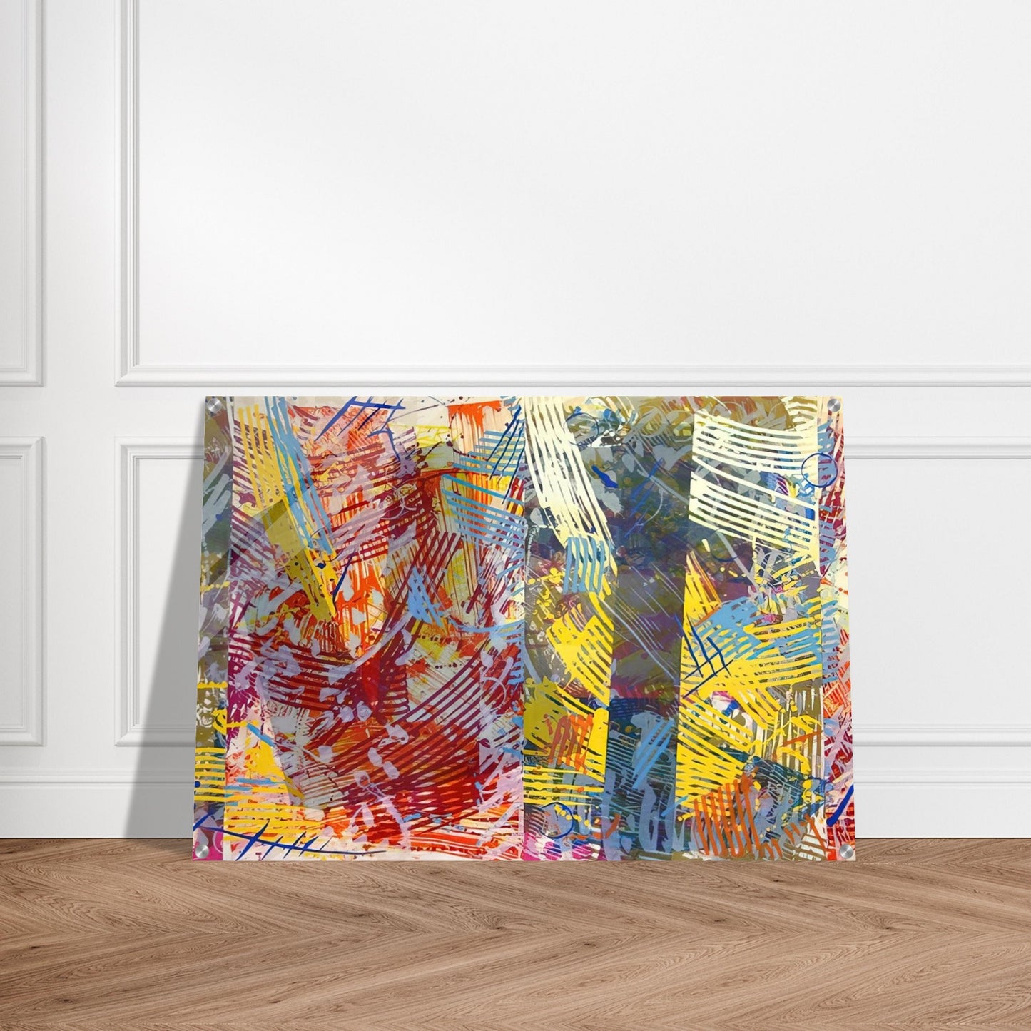 Pretty Boxes - Sam Gilliam Acrylic Print - 70x100 cm / 28x40″ inches | Sam Gilliam Wall Art | Sam Gilliam Prints