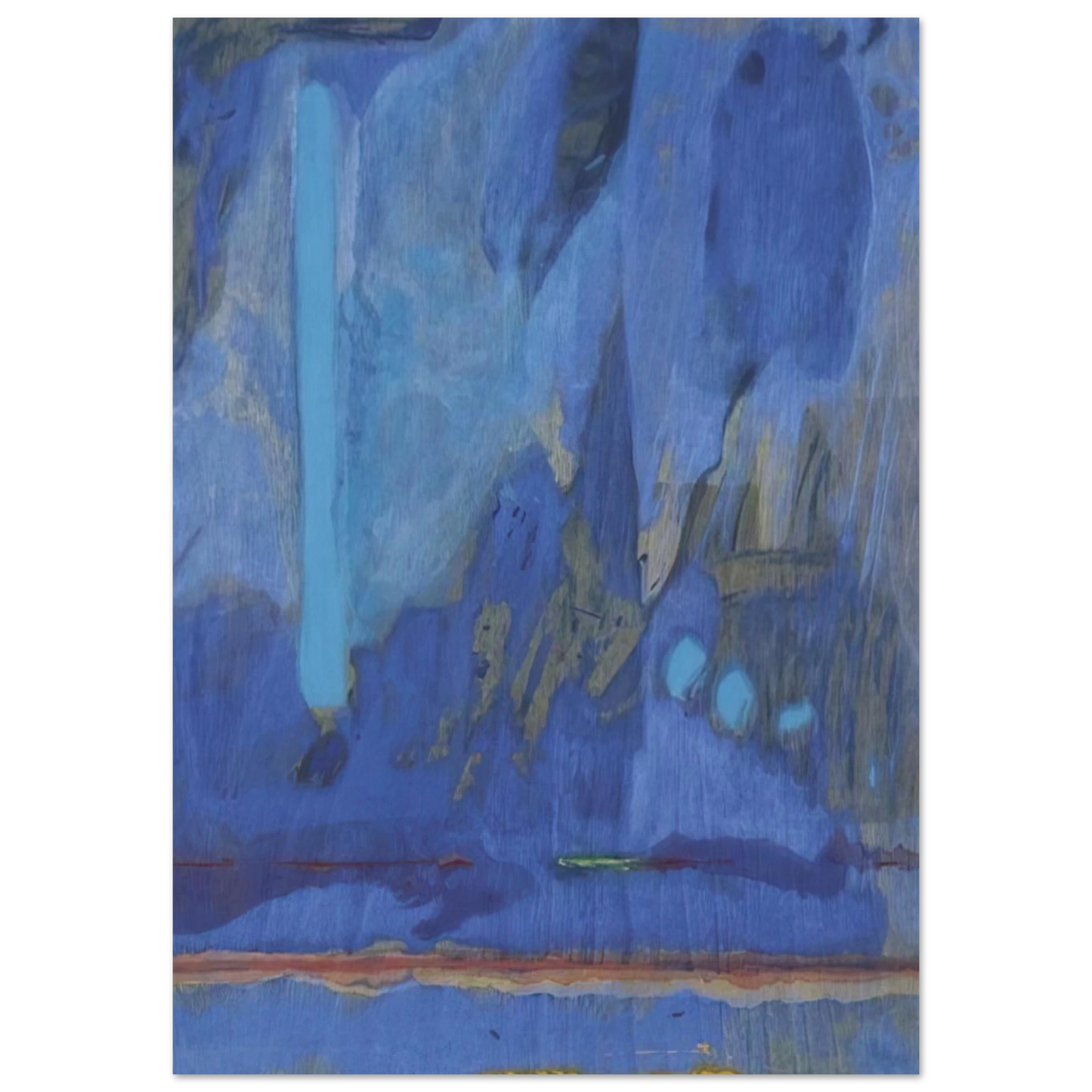 Helen Frankenthaler - Tales of Genji III - 1998 Wall art - 30x40 cm / 12x16 inches - Premium Wooden Framed Poster With Fine Art Paper-canvas - White frame