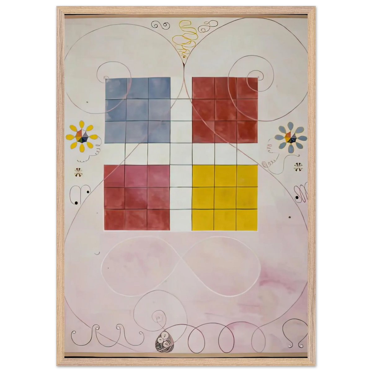 Hilma af Klint - DE TIO ST RSTA N 10 ALDERDOMEN 1907 Wall art - 30x45 cm / 12x18 Inches - Fine Art Poster - -