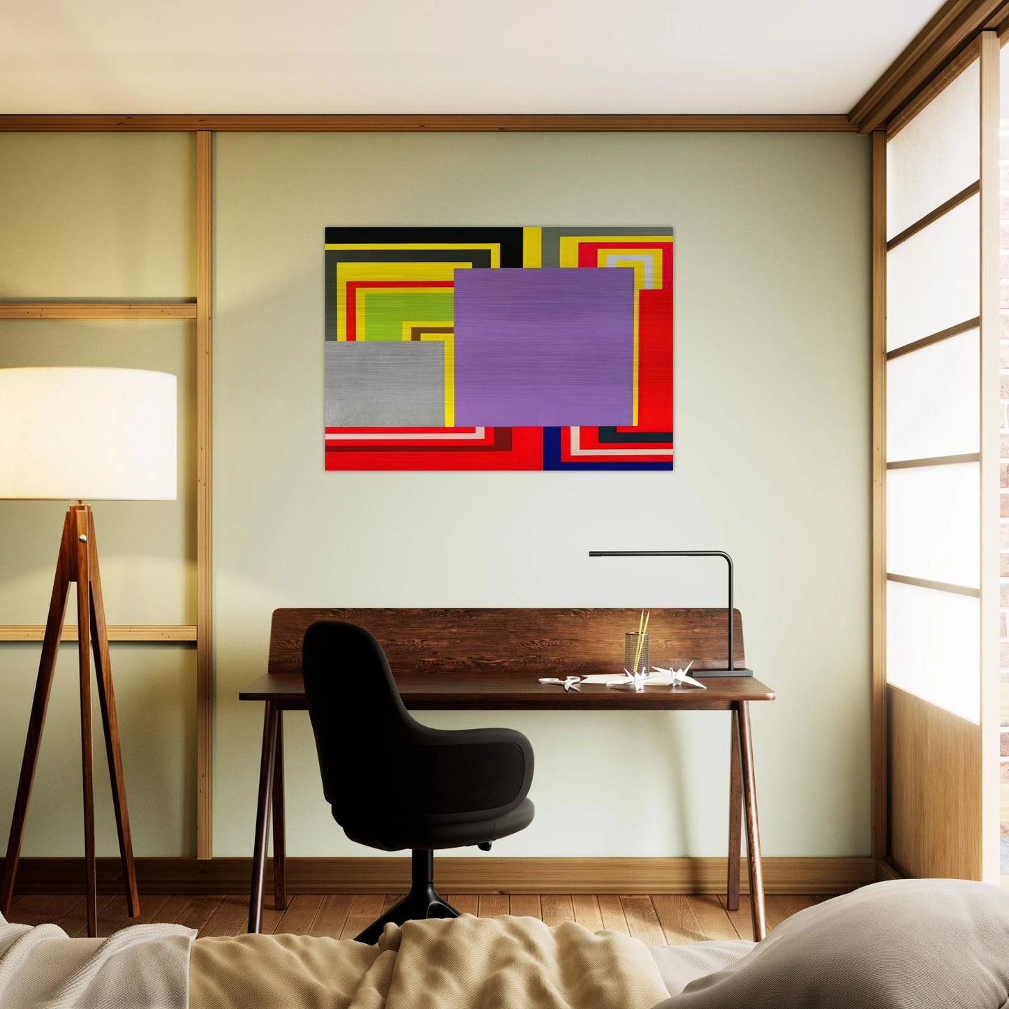 Cartoon Network - 1997 - Peter Halley Brushed Aluminum Print - 70x100 cm / 28x40 inches | Peter Halley Aluminum Print | Peter Halley Prints