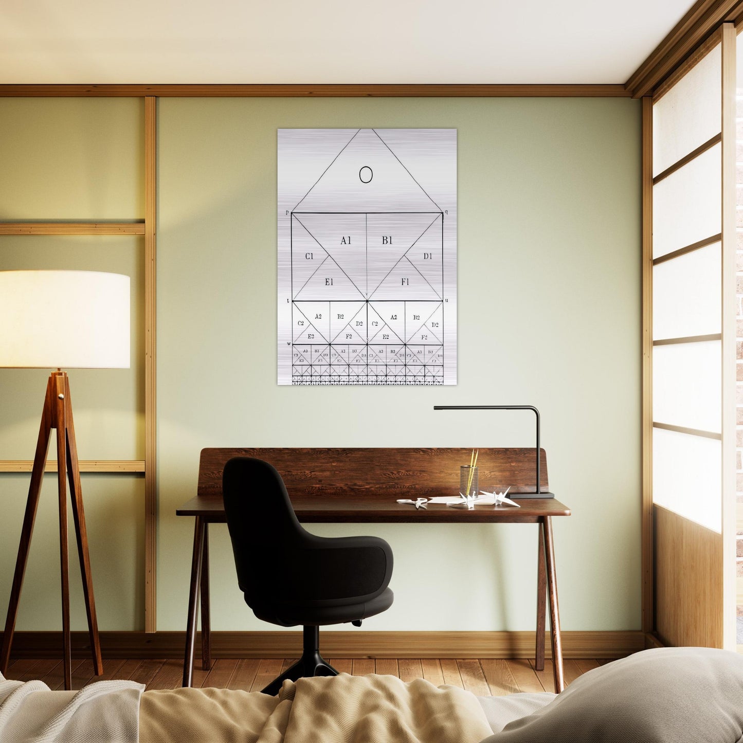 SCHEME - MC Escher Brushed Aluminum Print - 70x100 cm / 28x40 inches | MC Escher Aluminum Print | MC Escher Prints