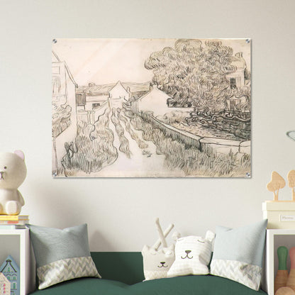 Village Street - Vincent van Gogh Acrylic Print - 70x100 cm / 28x40″ inches | Vincent van Gogh Wall Art | Vincent van Gogh Prints