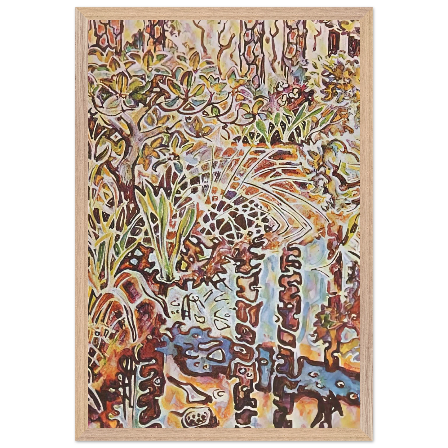 Walter Inglis Anderson - Walter Anderson Wall art - 28x43  cm / XL (11x17 inches) - Premium Wooden Framed Poster With Fine Art Paper-canvas - Wood frame