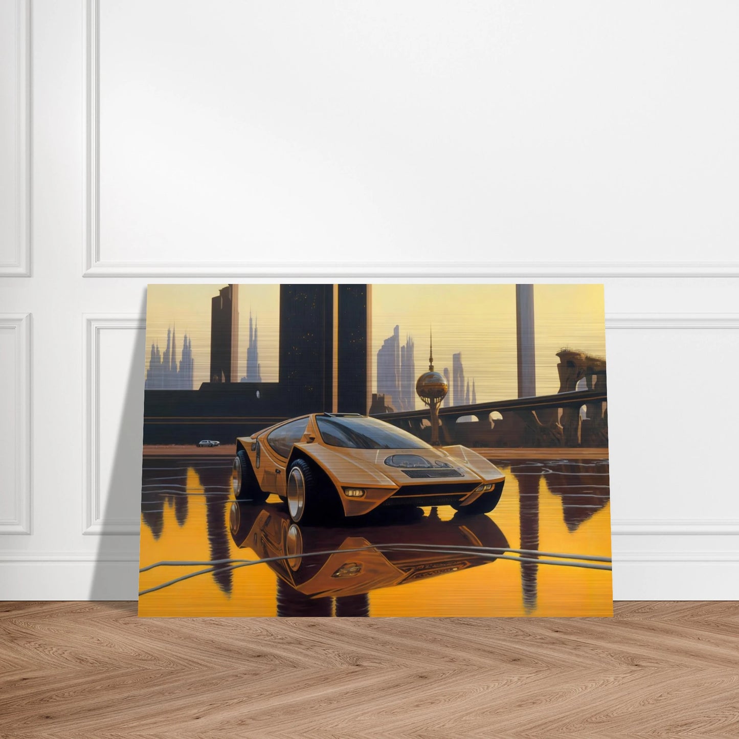 Syd Mead - Syd Mead Brushed Aluminum Print - 70x100 cm / 28x40 inches | Syd Mead Aluminum Print | Syd Mead Prints