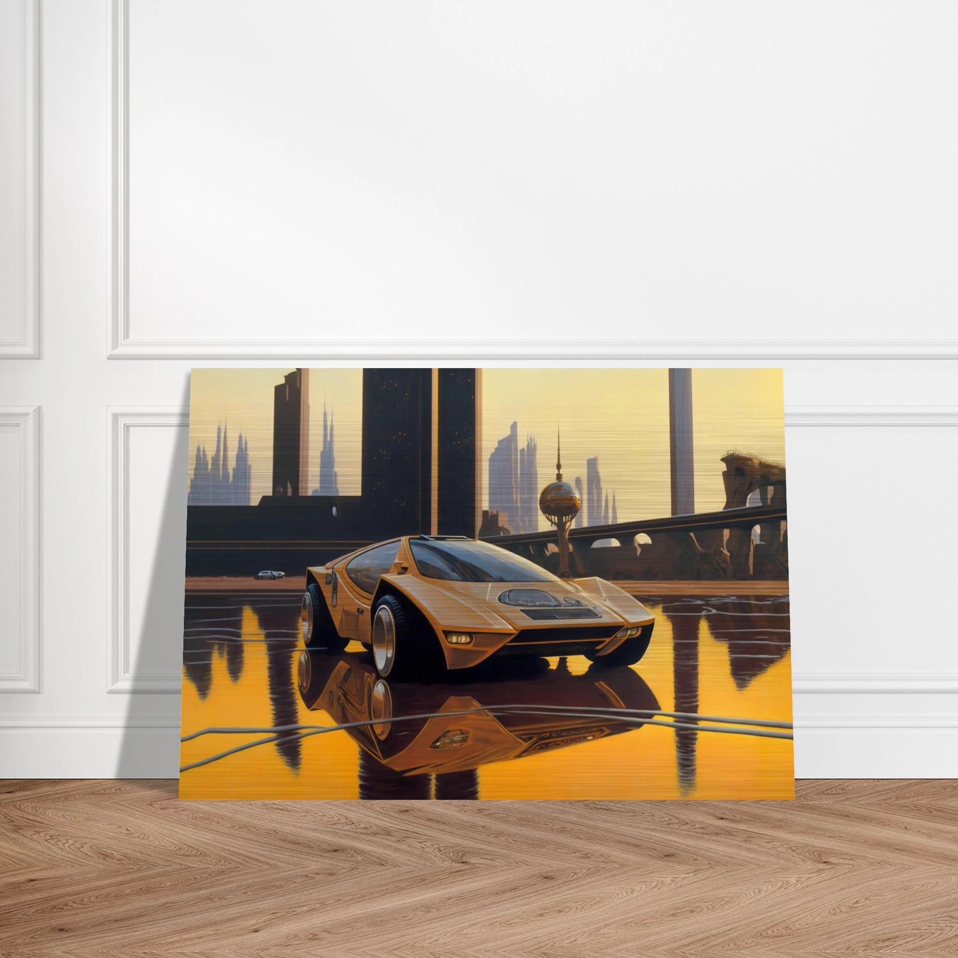 Syd Mead - Syd Mead Brushed Aluminum Print - 70x100 cm / 28x40 inches | Syd Mead Aluminum Print | Syd Mead Prints
