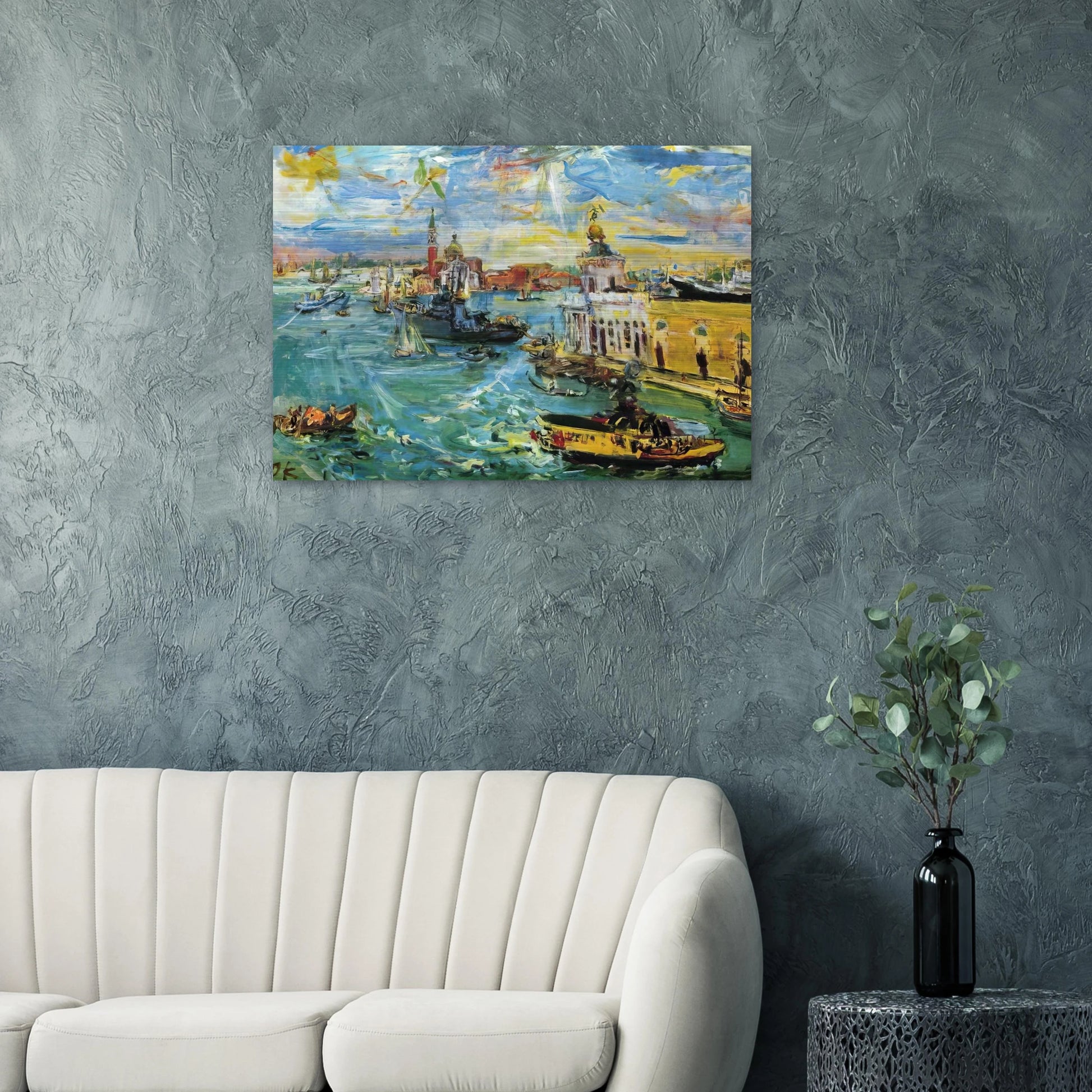 VENICE DOGANA 1948 - OSKAR KOKOSCHKA Brushed Aluminum Print - 70x100 cm / 28x40 inches | OSKAR KOKOSCHKA Aluminum Print | OSKAR KOKOSCHKA Prints