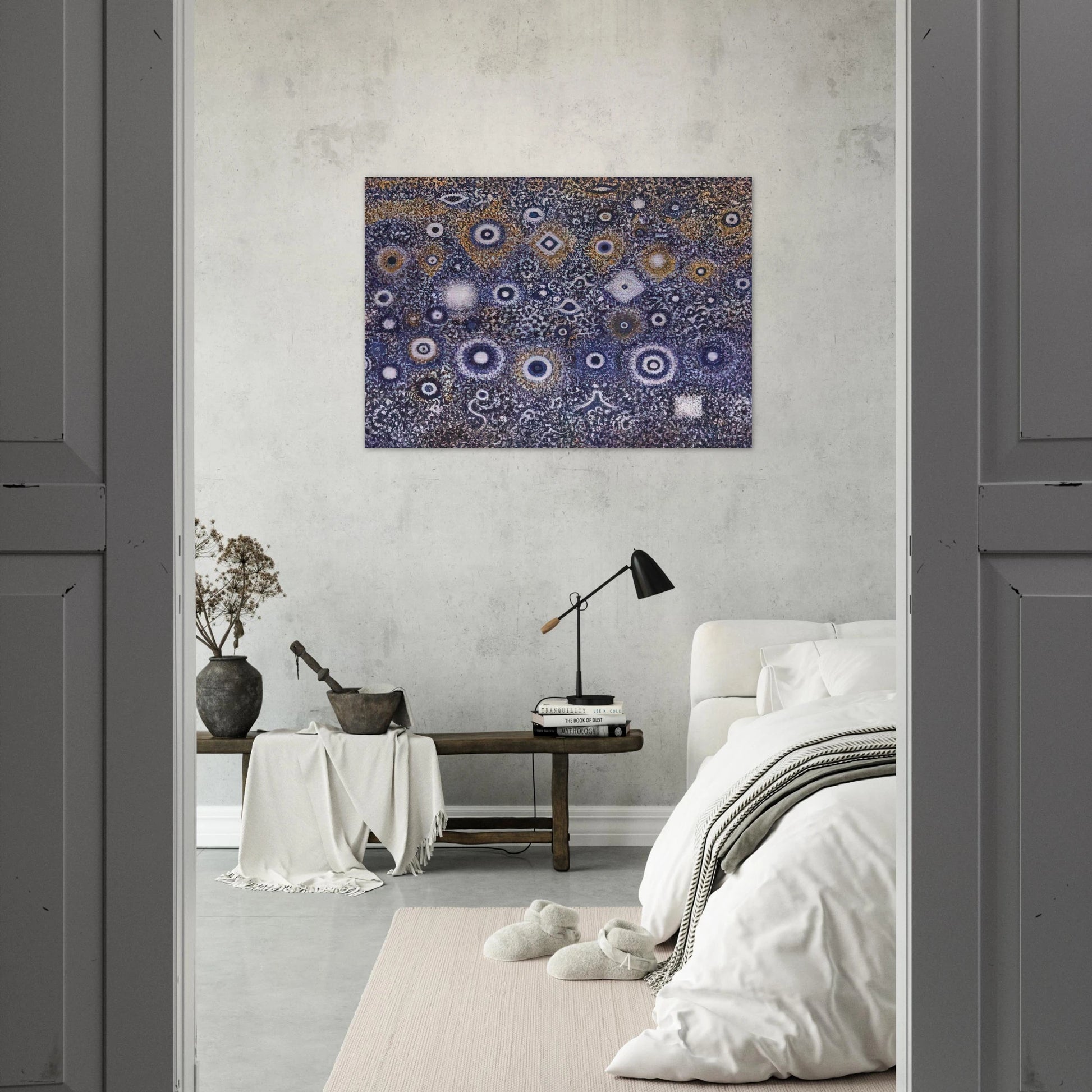 Night Landscape - Richard Pousette-Dart Brushed Aluminum Print - 70x100 cm / 28x40 inches | Richard Pousette-Dart Aluminum Print | Richard Pousette-Dart Prints