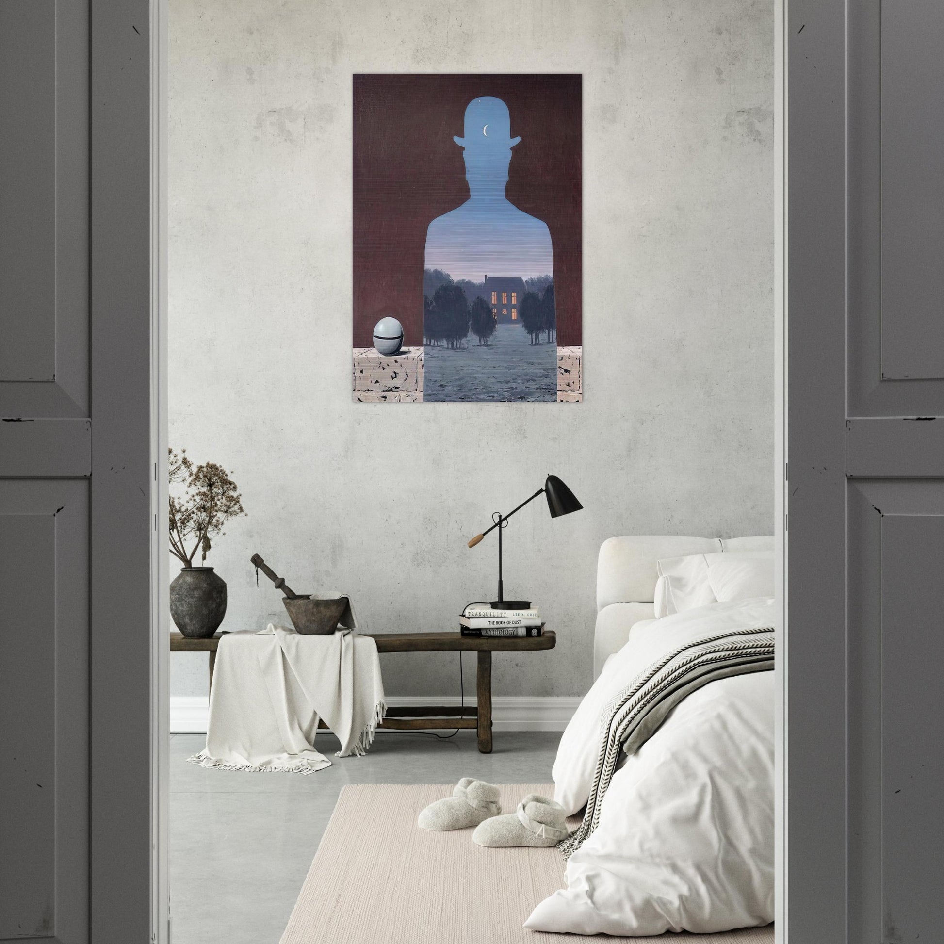 THE HAPPY DONOR 1966 - Rene Magritte Brushed Aluminum Print - 70x100 cm / 28x40 inches | Rene Magritte Aluminum Print | Rene Magritte Prints