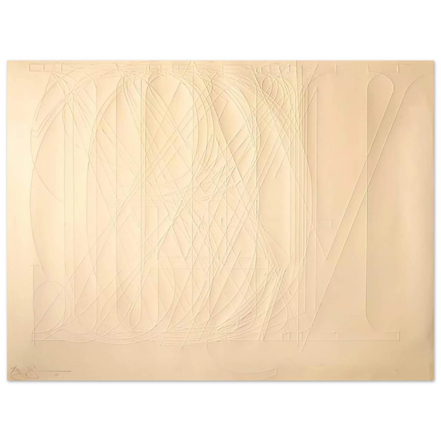 Jasper Johns - ALPHABET 1969  75x100 cm / 30x40inches Fine Art Poster