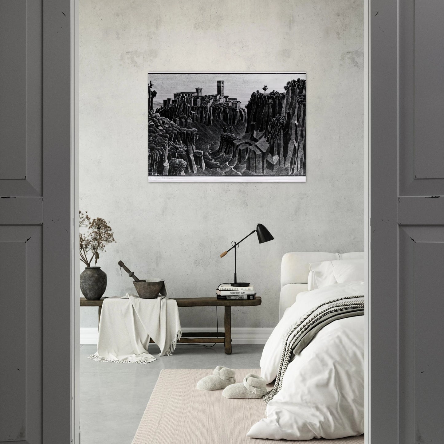 CIMINO BARBARANO - MC Escher Brushed Aluminum Print - 70x100 cm / 28x40 inches | MC Escher Aluminum Print | MC Escher Prints