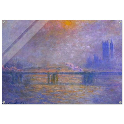 Charing Cross Bridge, The Thames 02 - claude monet Acrylic Print - 70x100 cm / 28x40″ inches | claude monet Wall Art | claude monet Prints