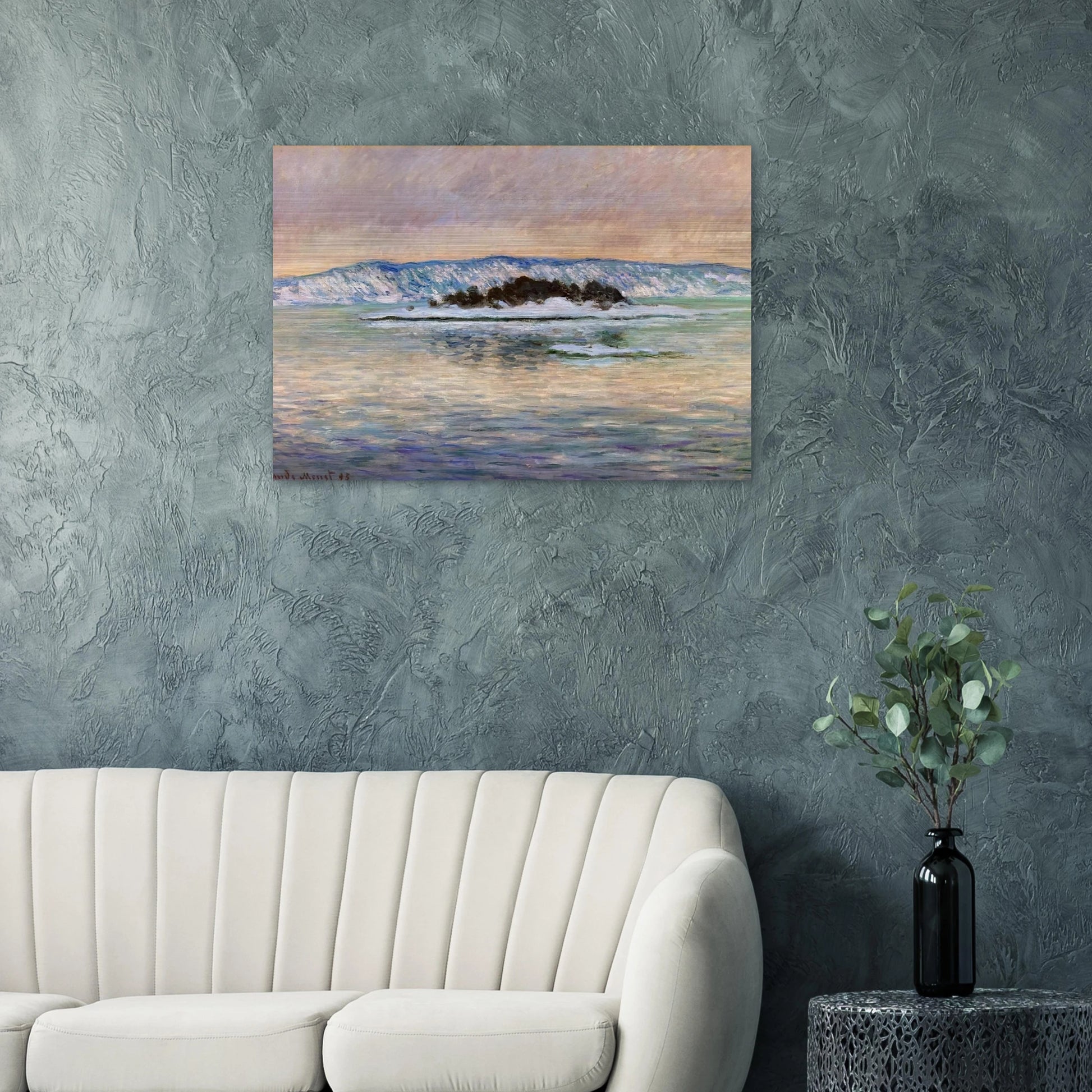 The Fjord, near Christiania - claude monet Brushed Aluminum Print - 70x100 cm / 28x40 inches | claude monet Aluminum Print | claude monet Prints