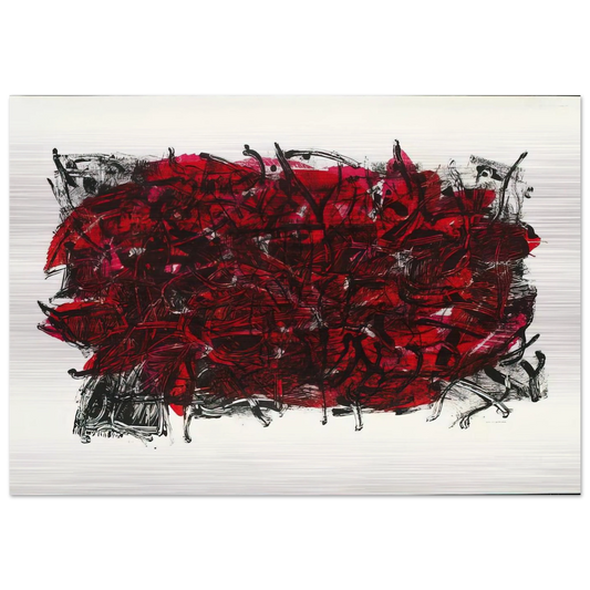 Leaves III 1967 - Jean-Paul Riopelle Brushed Aluminum Print - 70x100 cm / 28x40 inches | Jean-Paul Riopelle Aluminum Print | Jean-Paul Riopelle Prints