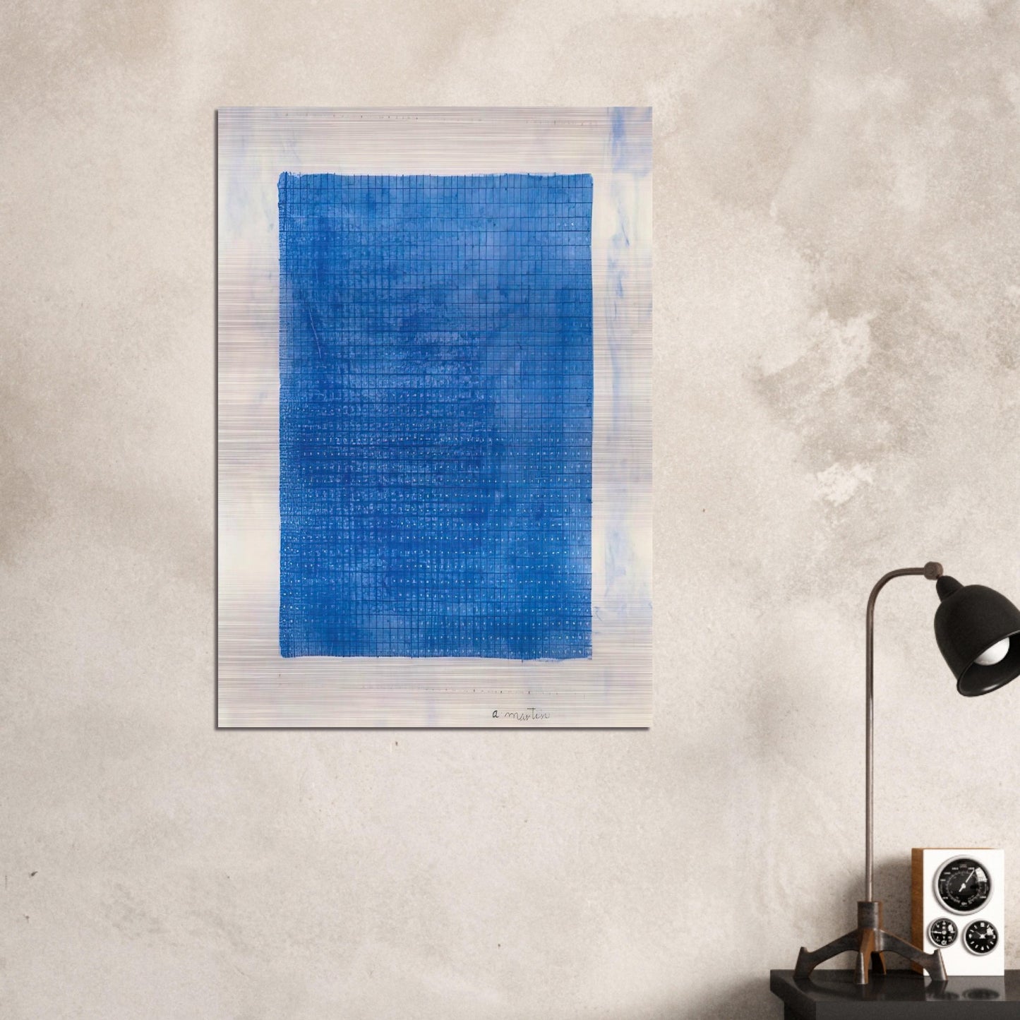 Stars - Agnes Martin Brushed Aluminum Print - 70x100 cm / 28x40 inches | Agnes Martin Aluminum Print | Agnes Martin Prints
