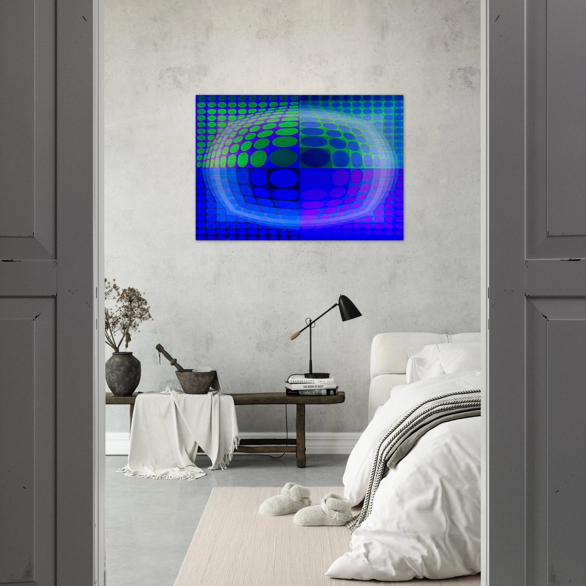 Pal-Ket - 1974 - Victor Vasarely Brushed Aluminum Print - 70x100 cm / 28x40 inches | Victor Vasarely Aluminum Print | Victor Vasarely Prints