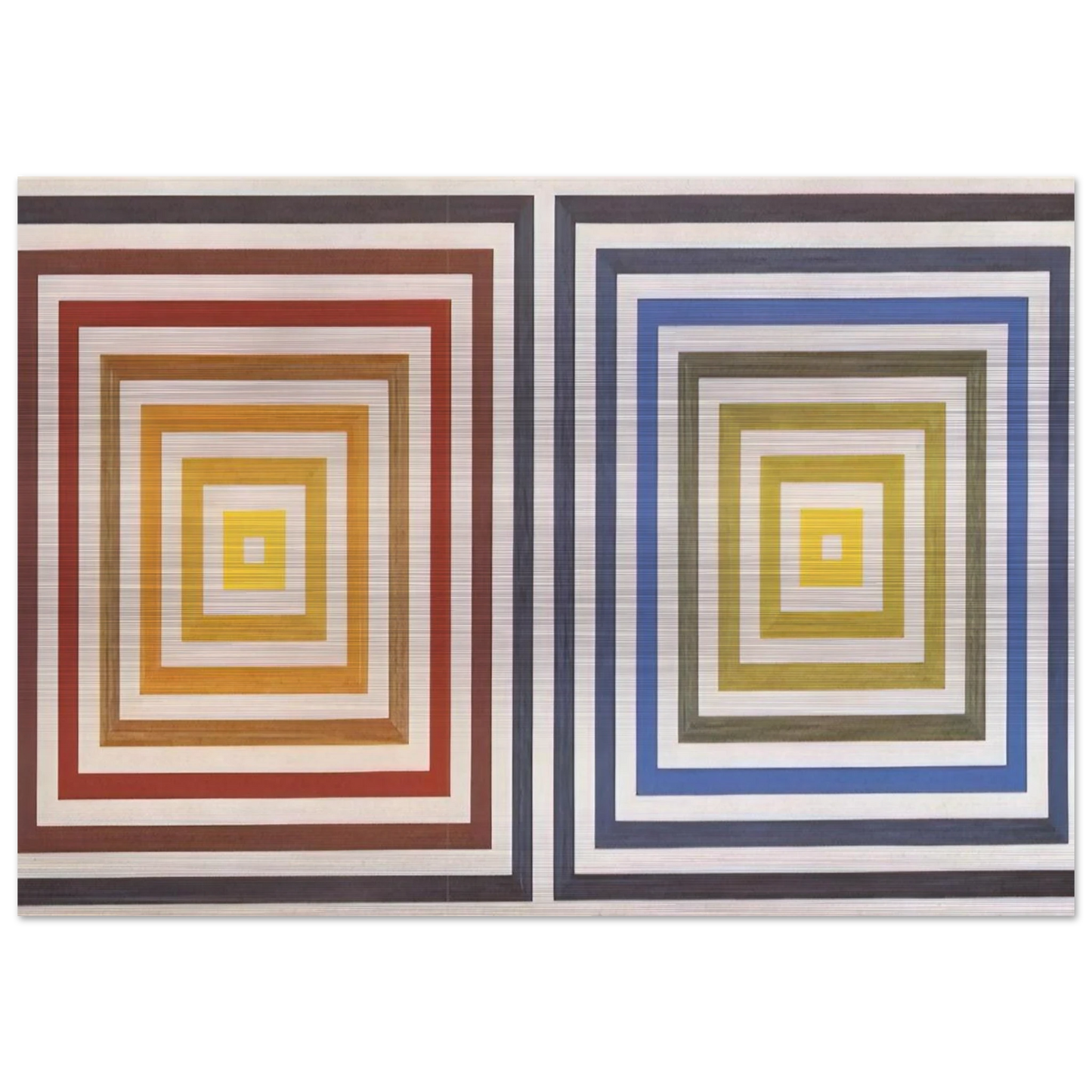 From Yellow to Violet - 1956 - Francois Morellet Brushed Aluminum Print - 70x100 cm / 28x40 inches | Francois Morellet Aluminum Print | Francois Morellet Prints