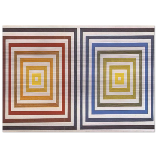 From Yellow to Violet - 1956 - Francois Morellet Brushed Aluminum Print - 70x100 cm / 28x40 inches | Francois Morellet Aluminum Print | Francois Morellet Prints