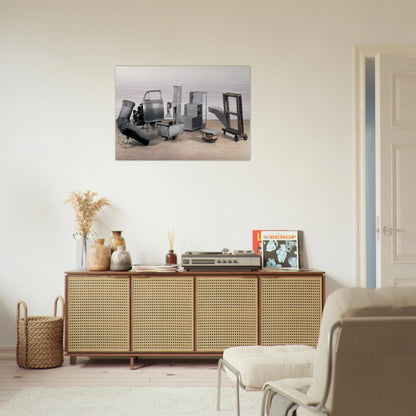 ORACLE 1965 - Robert Rauschenberg Brushed Aluminum Print - 70x100 cm / 28x40 inches | Robert Rauschenberg Aluminum Print | Robert Rauschenberg Prints