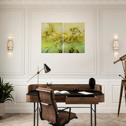 27 10 2002 2002 - Zao Wou-Ki Brushed Aluminum Print - 70x100 cm / 28x40 inches | Zao Wou-Ki Aluminum Print | Zao Wou-Ki Prints