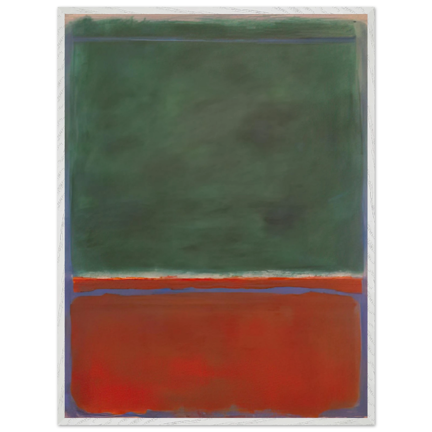 Mark Rothko - Green and Maroon - 1953 Wall Art - 30x40 cm / 12x16 inches - Premium Wooden Framed Poster With Fine Art Paper-canvas - White frame