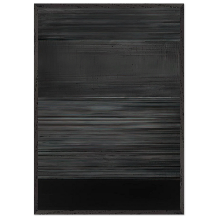 Peinture 324 x 181 cm 17 novembre 2008 - 2008 - Pierre Soulages 70x100 cm / 28x40 inches Framed Art Print – Black Wooden Frame