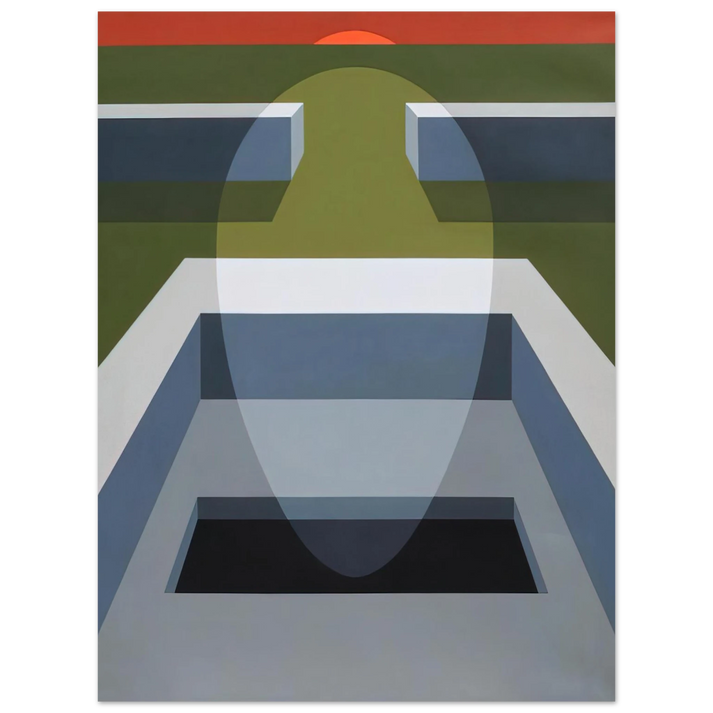 Clarence Holbrook Carter - Transection No. 7 - 1970  75x100 cm / 30x40inches Fine Art Poster